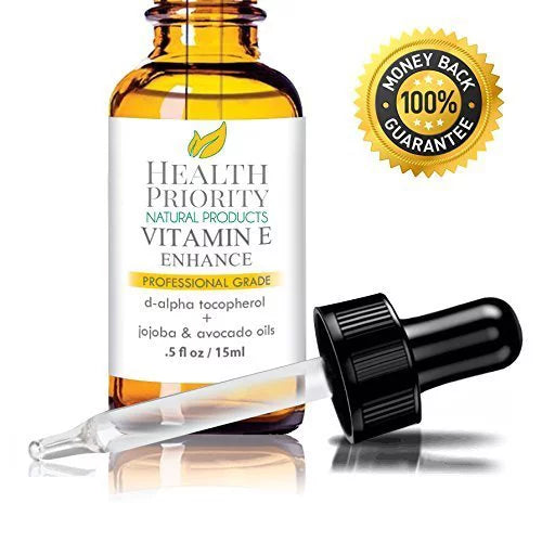 Organic Vitamin E Oil - Small Batch, Handmade in the USA - Unscented, 0.5 oz