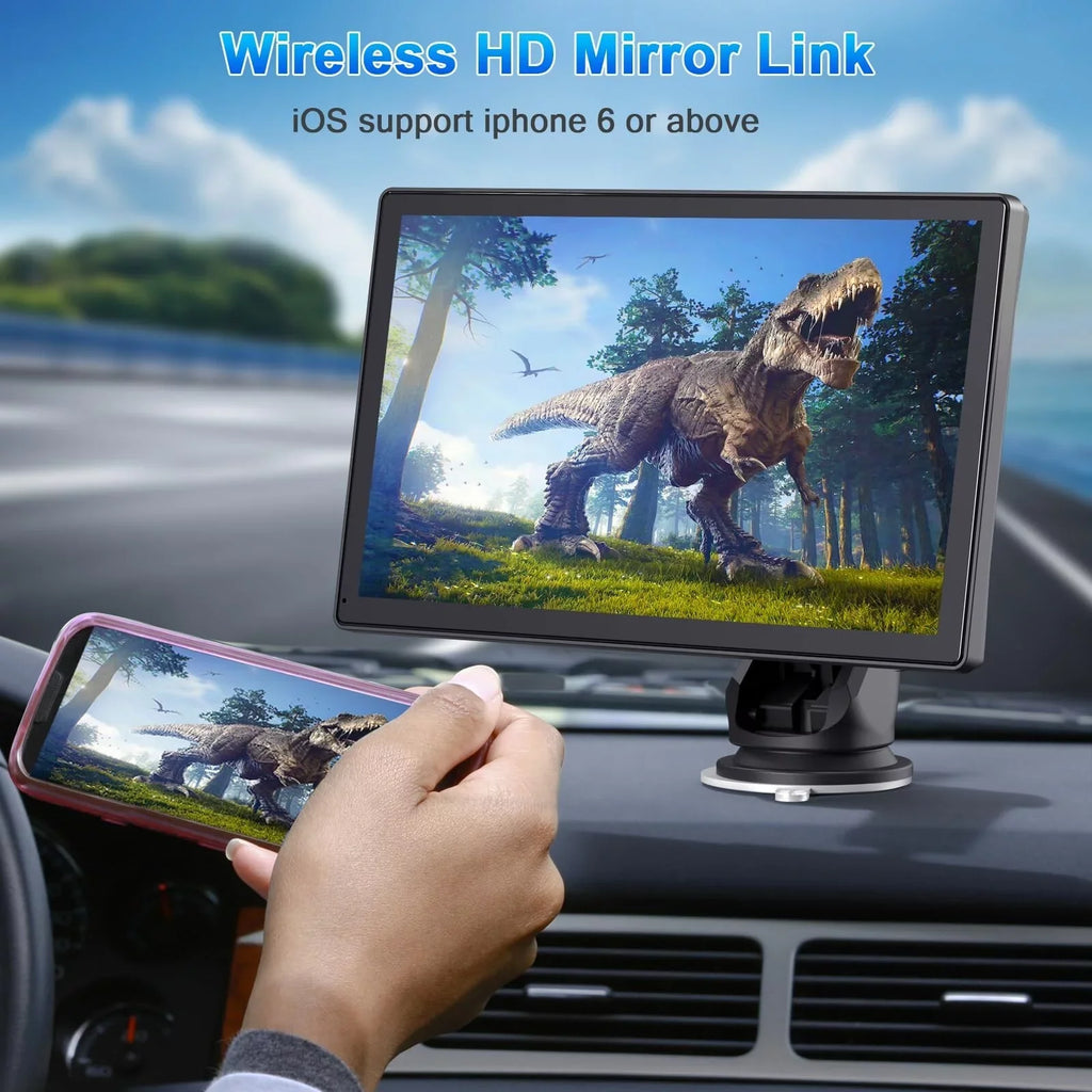 9 Inch Wireless Carplay Car Stereo, Touch Car Play Display Audio Car Radio Receiver, 2.5K Dash Cam,1080p Backup Camera DVR, Drive Mate Carplay Navigation, Multimedia Player