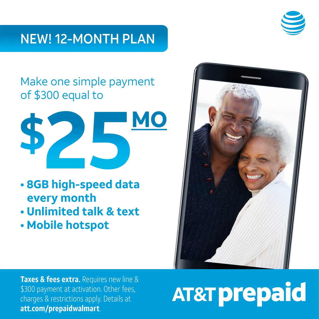 AT&T Prepaid Alcatel TETRA 16GB Prepaid Smartphone, Black