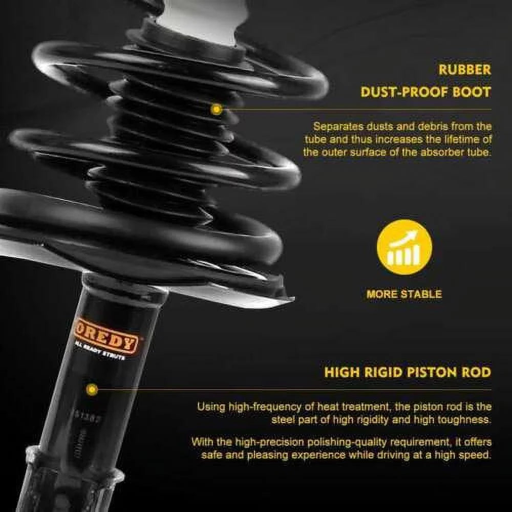 OREDY 4PC Front Struts & Sway Bar Links Kit for 2006 2007 2008 2009 2010 2011 2012 Toyota Yaris - 272289 272288 K80879