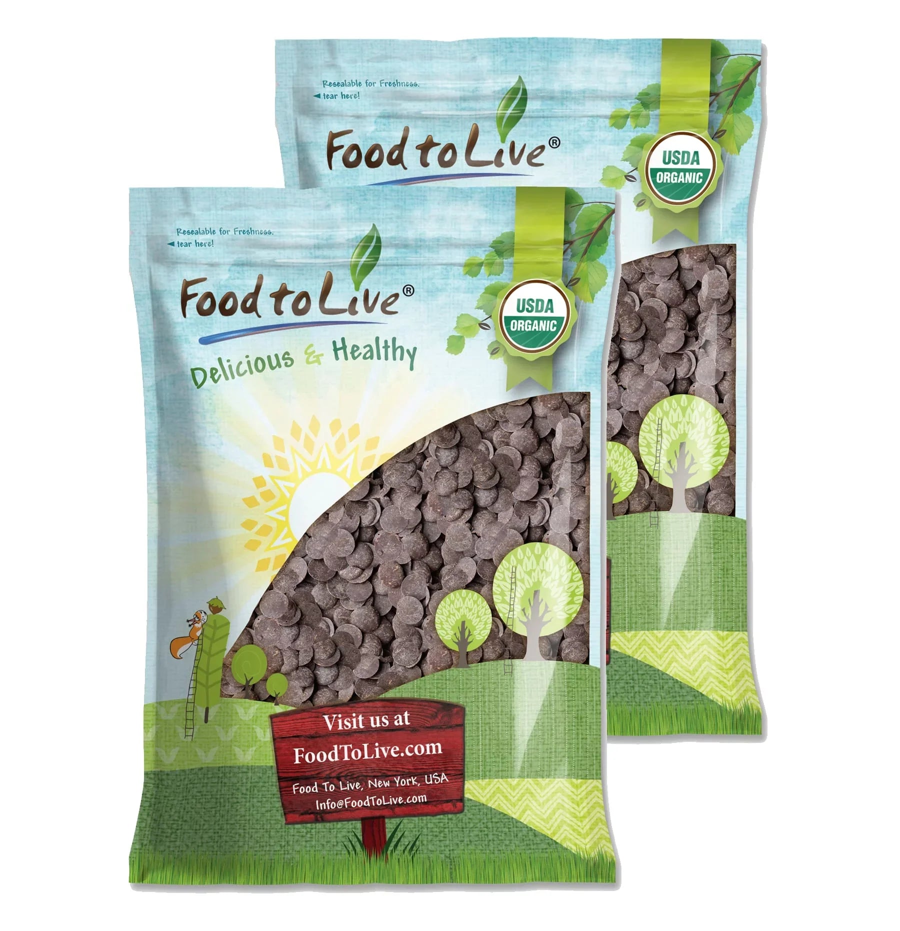 Organic Cacao Paste, 14 Pounds — Non-GMO, Kosher, Raw, Vegan — by Food to Live