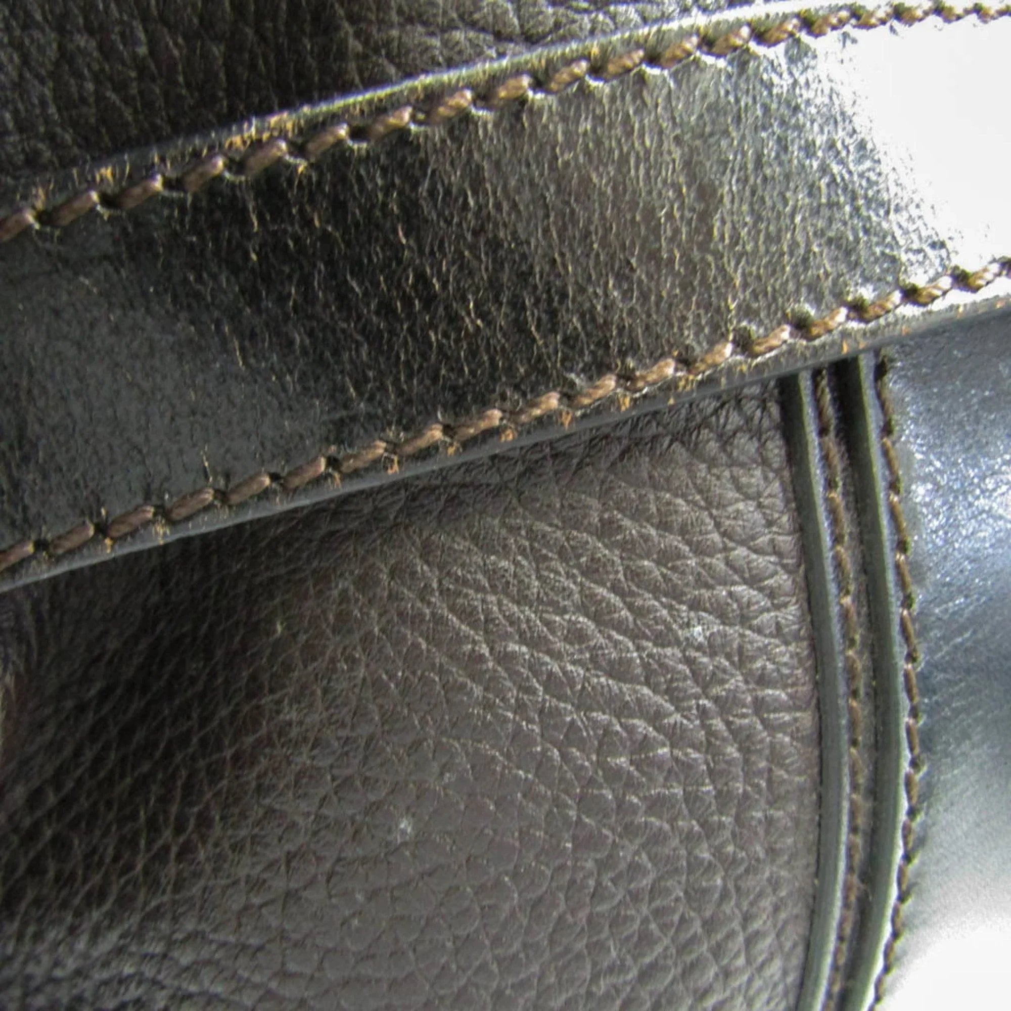 Pre-Owned Burberry 3801199 Women's Leather Handbag,Shoulder Bag Dark Brown (Good)