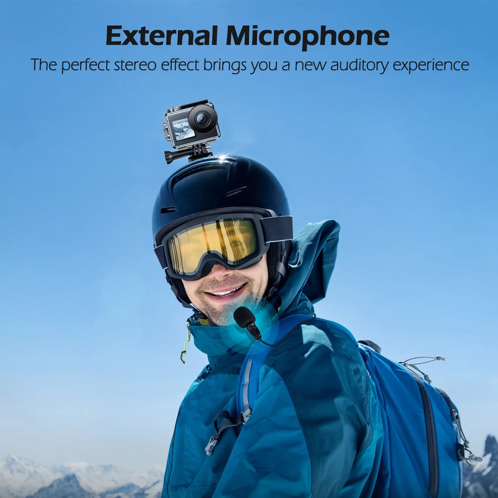 Campark 4K 30FPS Action Camera 20MP Sports Camera 131 Ft Liquid Fluid Camera WiFi Vlog Camera EIS 4.0 Zoom Support External Mic Remote Control