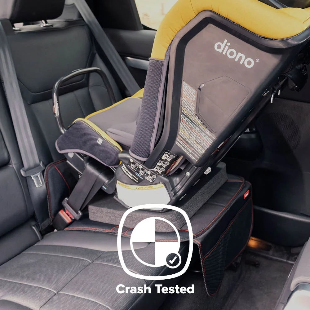 Diono Super Mat 2 Pack Car Seat Protector, Crash Tested, Fluid Resistant, Black