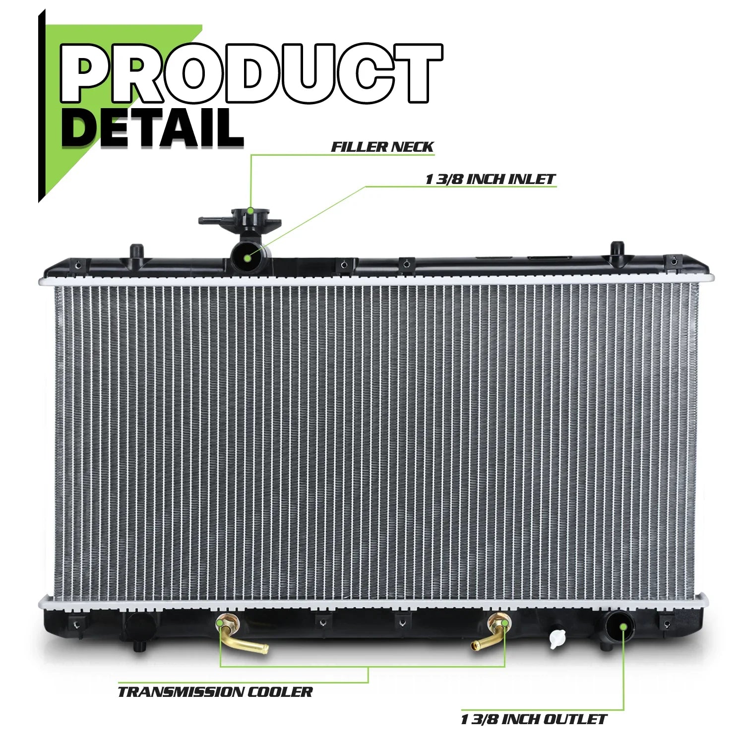 Magshion 2451 Aluminum Core Radiator OE Replacement for Suzuki Aerio 2.0L/2.3L (2002-2007) AT
