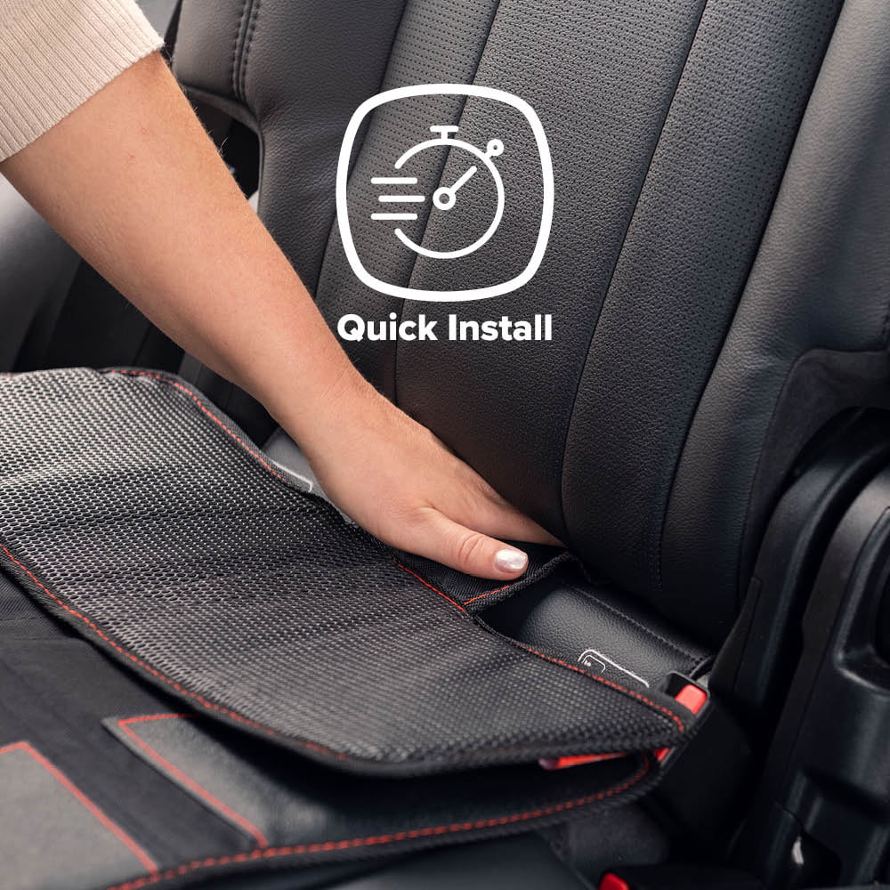 Diono Super Mat 2 Pack Car Seat Protector, Crash Tested, Fluid Resistant, Black