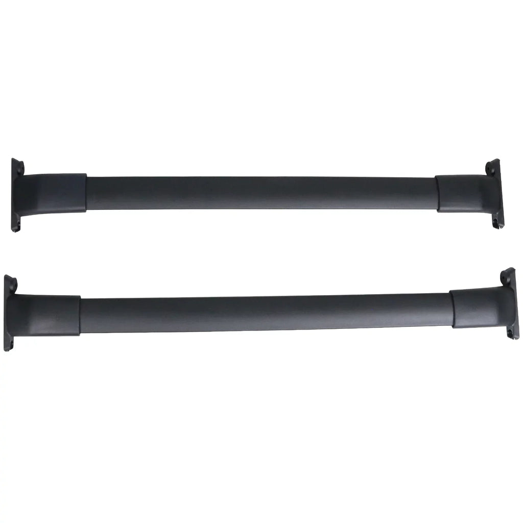 Ikon Motorsports Compatible with 13-16 Mazda CX-5 CX5 OE Style Cross Bar Roof Rack Black Aluminum