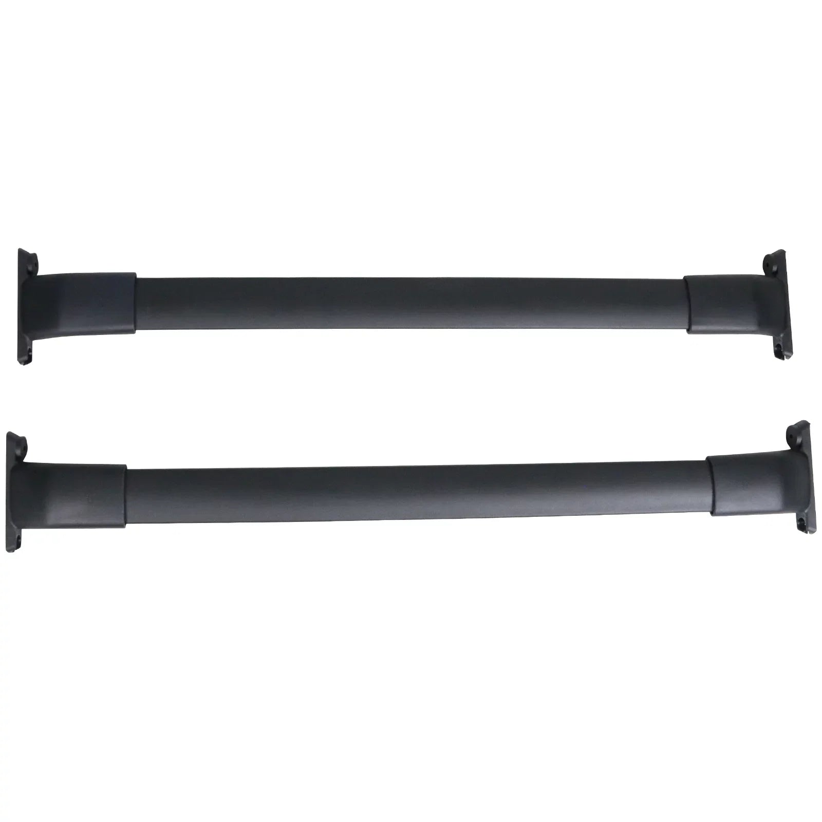 Ikon Motorsports Compatible with 13-16 Mazda CX-5 CX5 OE Style Cross Bar Roof Rack Black Aluminum