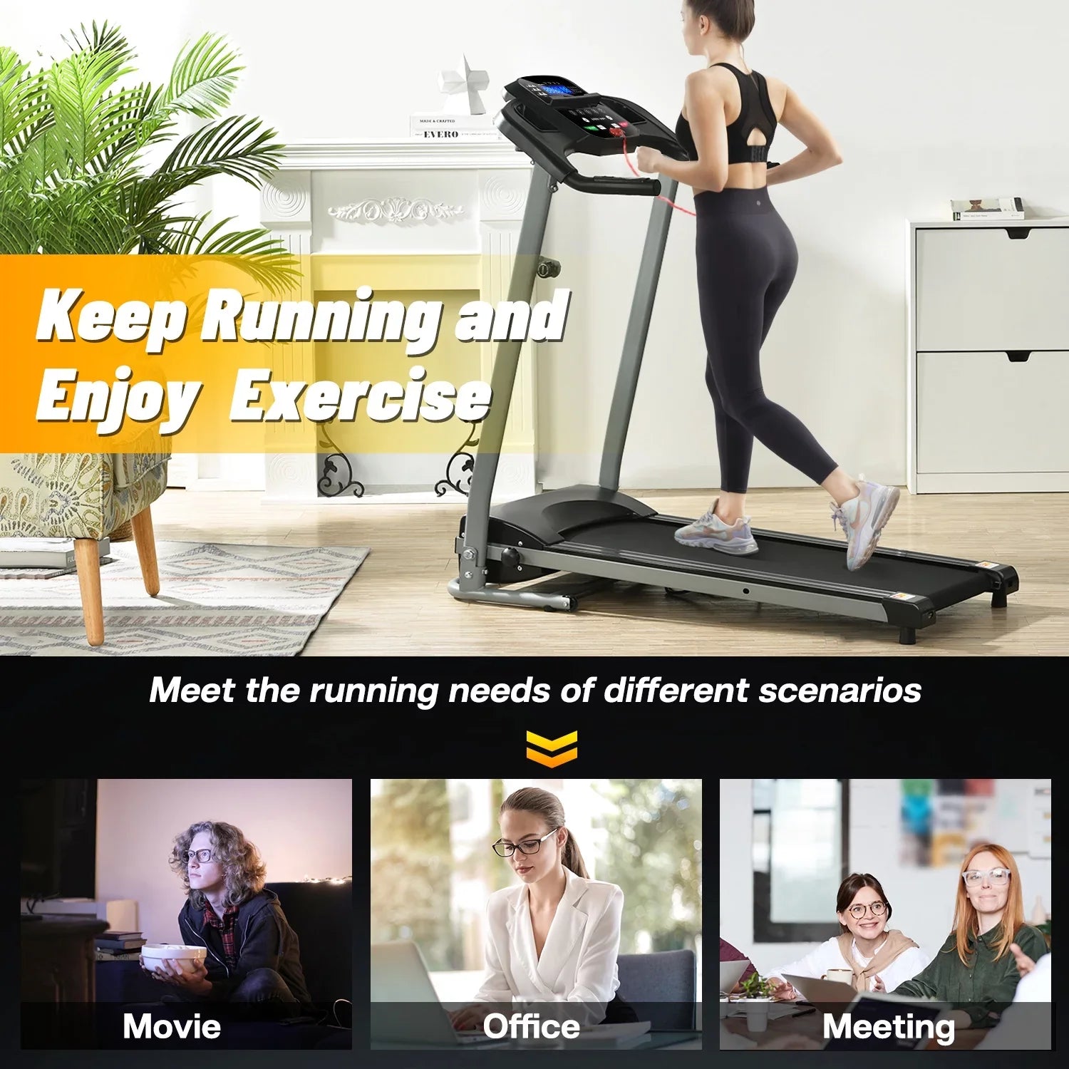 FYC Folding Treadmill Ideal for Small Apartments Perfect for Home and Gym Use