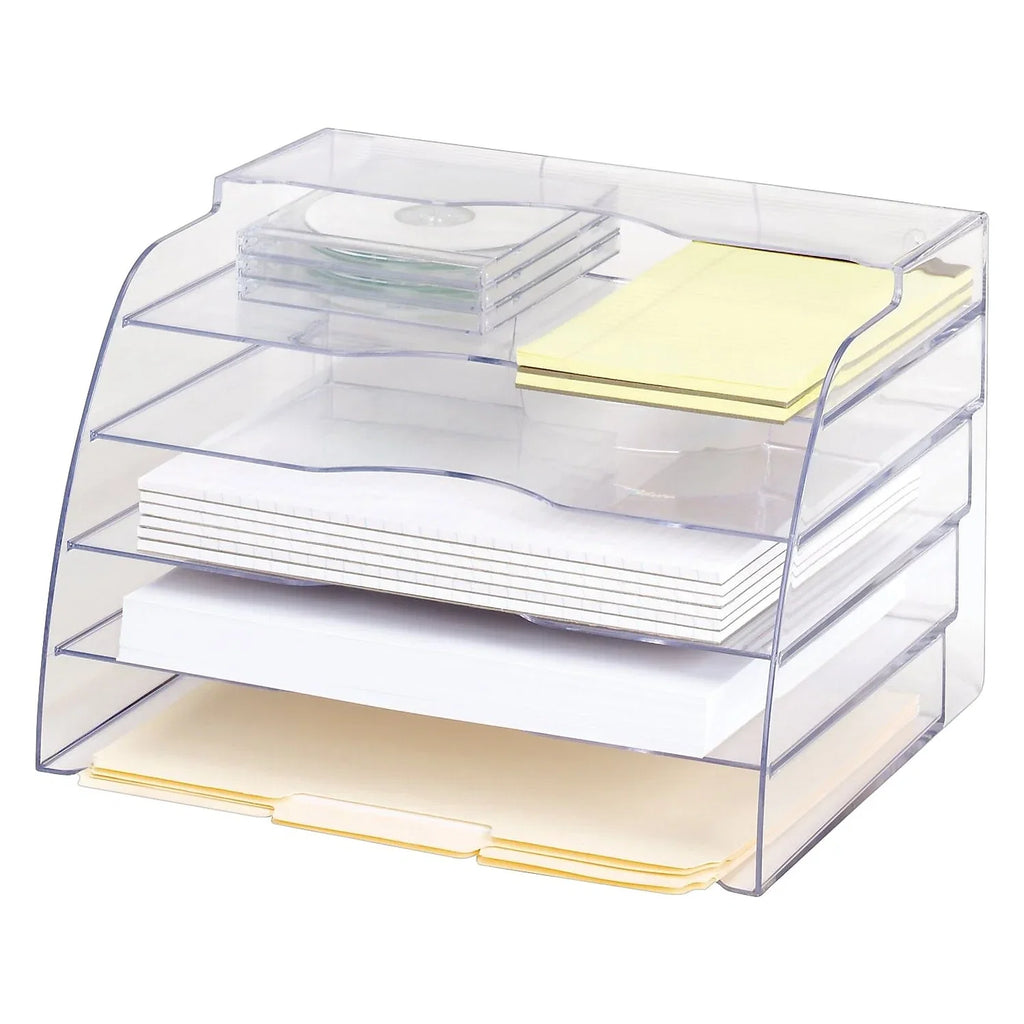 Rubbermaid Two-Way Organizer Five Sections Plastic 8 3/4 x 10 3/8 x 13 5/8 Clear 94610ROS