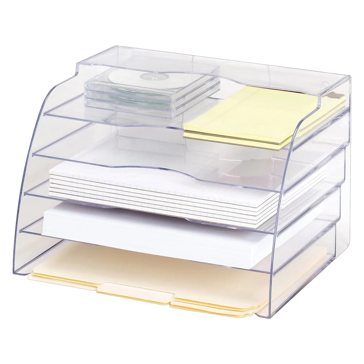 Rubbermaid Two-Way Organizer Five Sections Plastic 8 3/4 x 10 3/8 x 13 5/8 Clear 94610ROS