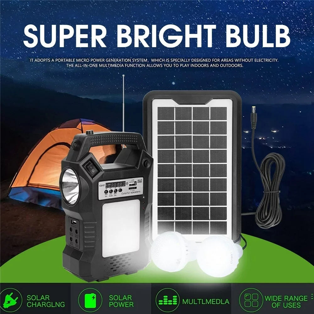 "Portable Power Station,Solar Generator with Solar Panel, Flashlights, Camp Lamps, Dual Way To Charge Power Station, Digital LED display,for Outdoor Camping,Home Emergency Power Supply, Fishing"