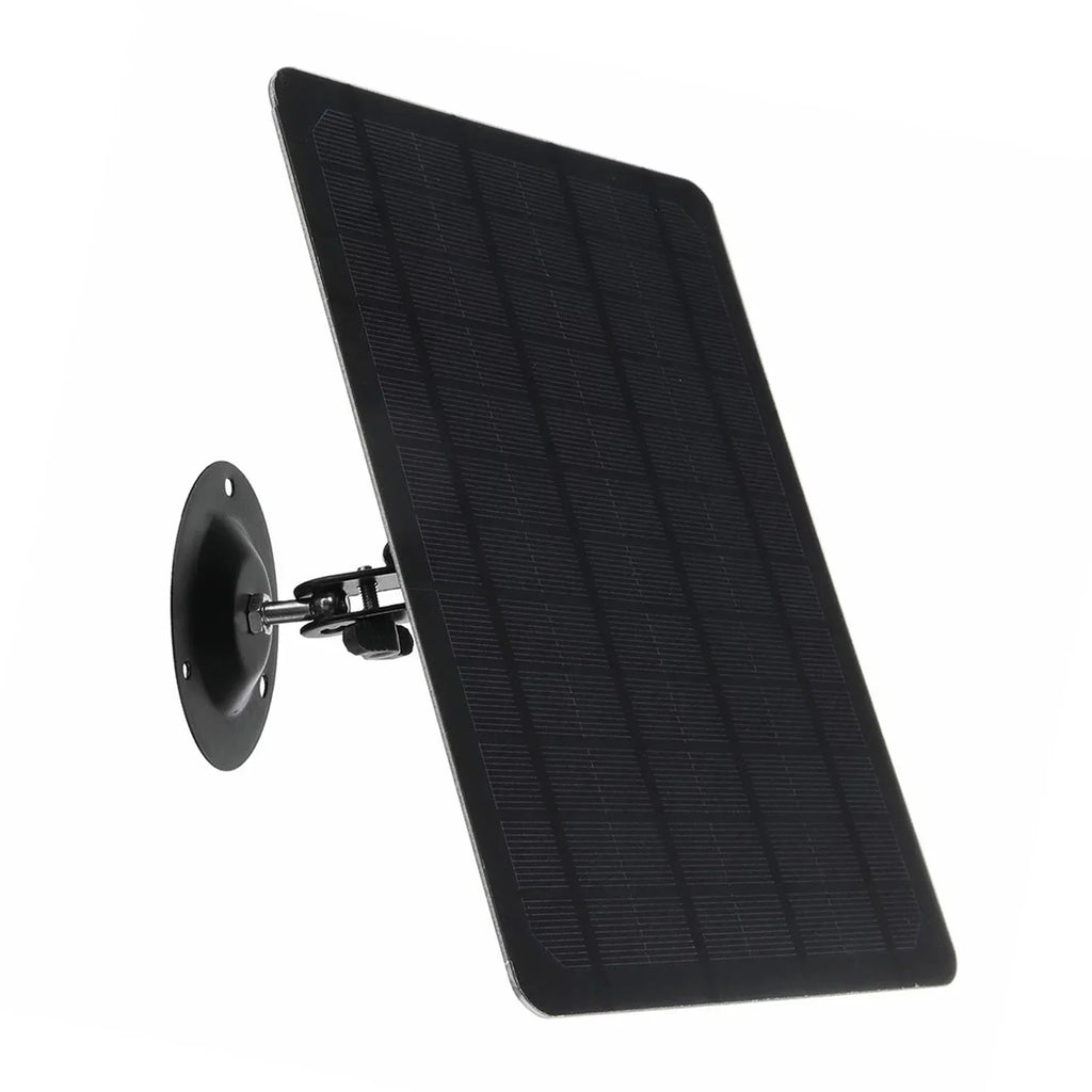 Shinysix USB Solar Panel 10W 6V Monocrystal Silicon Charging Plate, 360-degree Rotation, Fluid Wall Mounted for USB Camera