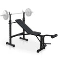 Exercise Weight Bench, Fitness Bench Press Set with Squat Rack and Bench for Home Gym Full-Body Workout Training