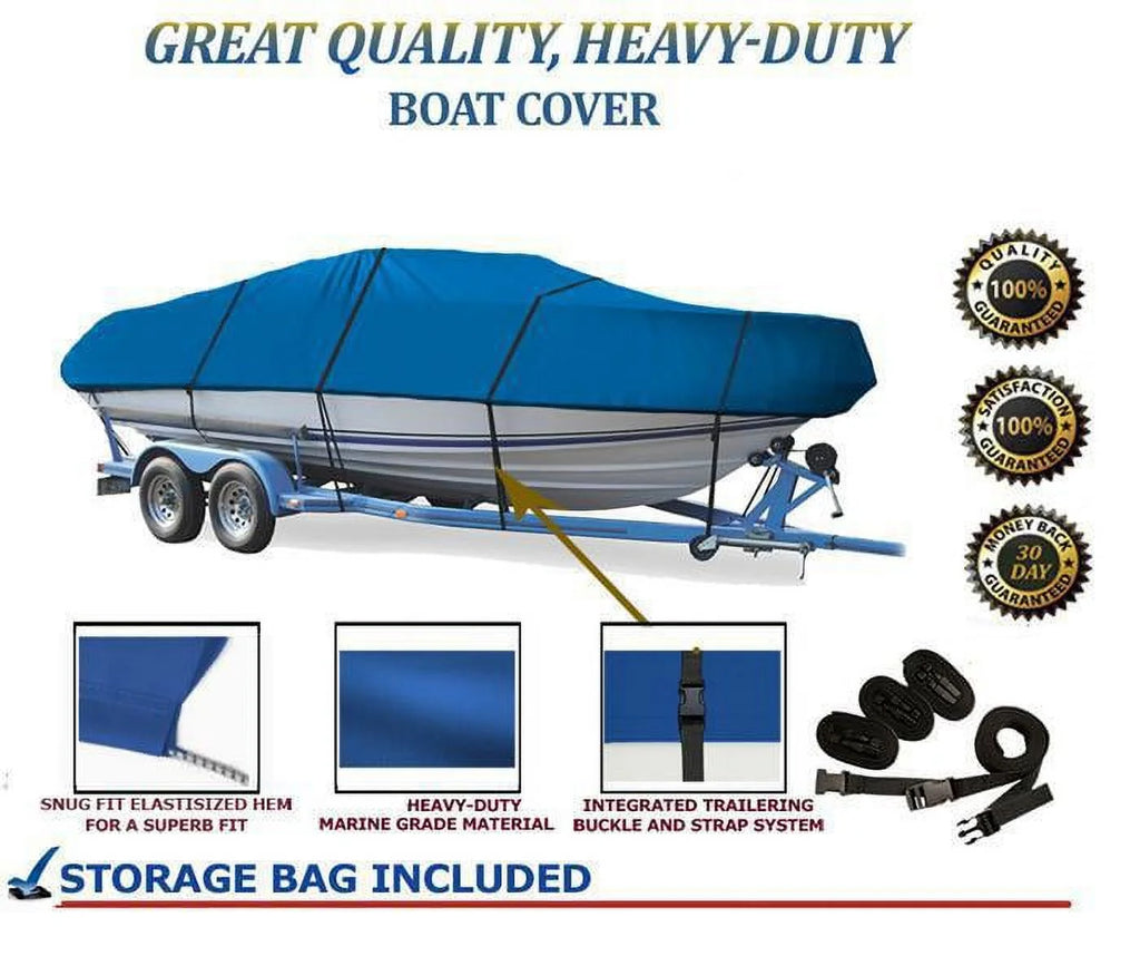 BLUE, GREAT QUALITY BOAT COVER Compatible for Sea Ray 230 Select 1996 - 2005 2006 2007 2008 2009 2010 2011 2012