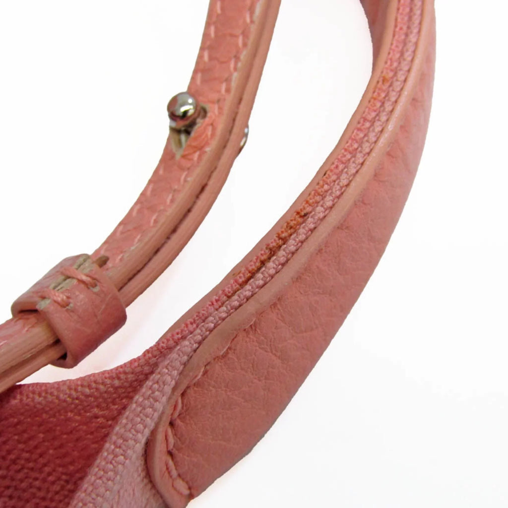 Pre-Owned Balenciaga Navy Cabas XS 390346 Women's Canvas,Leather Handbag,Shoulder Bag Light Pink (Good)