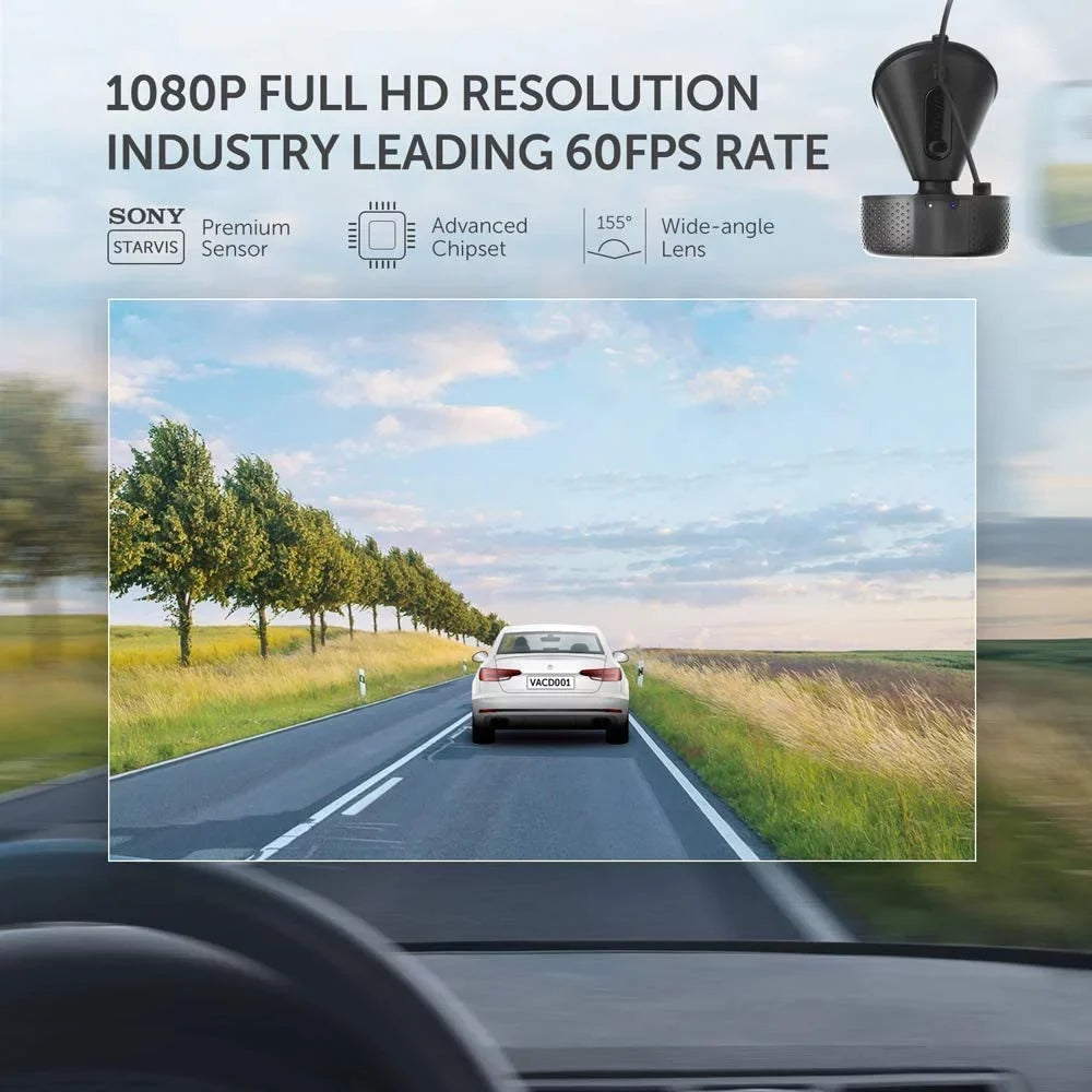 Dash Cam | VAVA 1920X1080P@60Fps | Wi-Fi Car Dash Camera | Night Vision Sensor | Dashboard Camera Recorder with GPS | Parking Mode | G-Sensor | Support 128GB Max