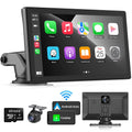 9 Inch Wireless Carplay Car Stereo, Touch Car Play Display Audio Car Radio Receiver, 2.5K Dash Cam,1080p Backup Camera DVR, Drive Mate Carplay Navigation, Multimedia Player