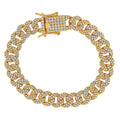 Sterling Silver Moissanite Diamond 12mm Iced Miami Cuban 8 Inch Bracelet Mens Custom Passes Diamond Tester