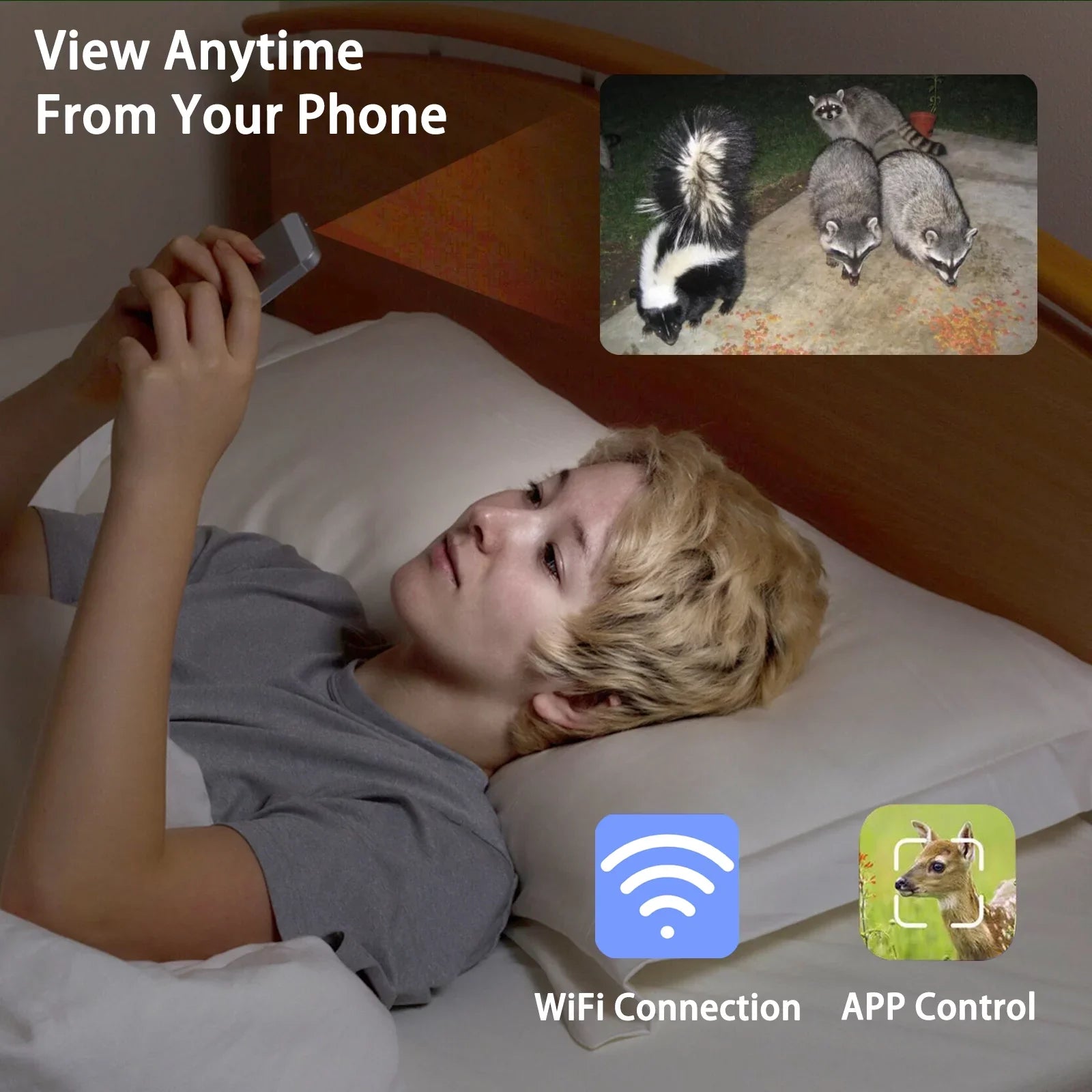Trail Camera Wifi 4K 48MP Ultra High Definition Game Cameras with Night Vision Motion Activated 120°Wide Camera Lens IP66 Liquid Cameras That Send Pictures to Phone(64GB Memory Card)
