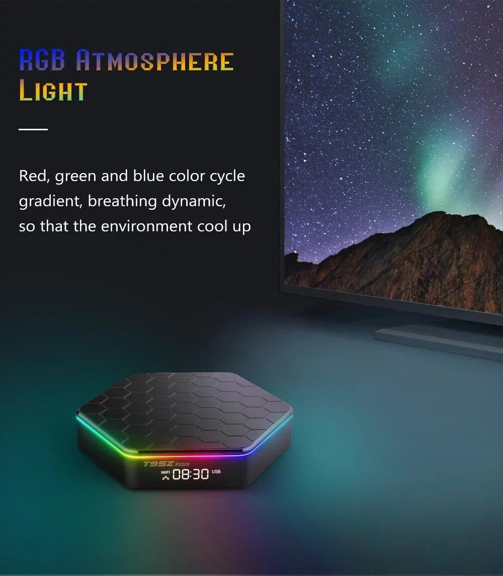 JLLOM Quad Core 8K HD Video 64GB Memory 6K Stream Player 2023 T95Z Plus Smart Android 12.0 TV Box