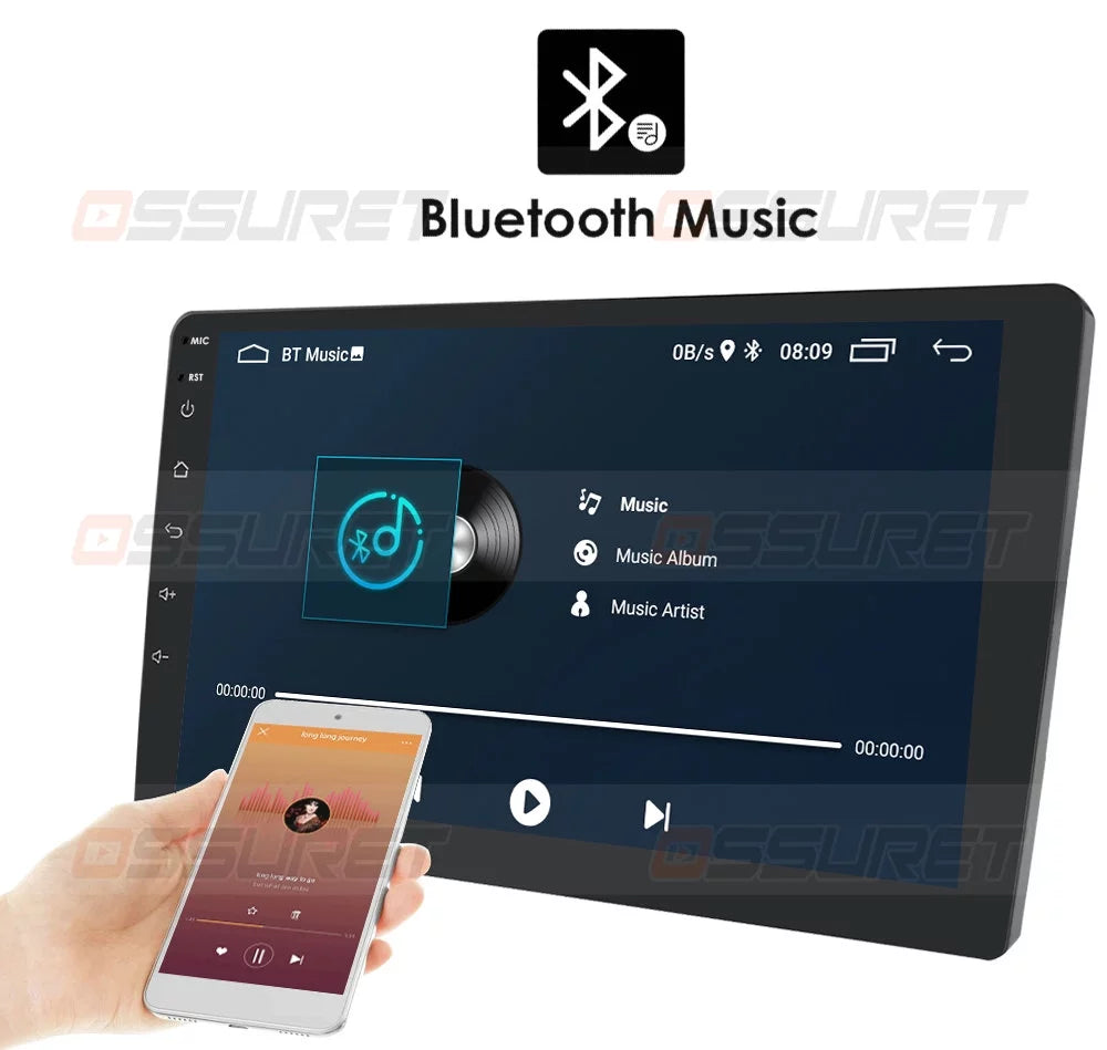 10.1" Android 12 GPS Navigation 2+32GB Car Stereo Radio Head Unit Carplay For Mitsubishi Lancer 2007-2012