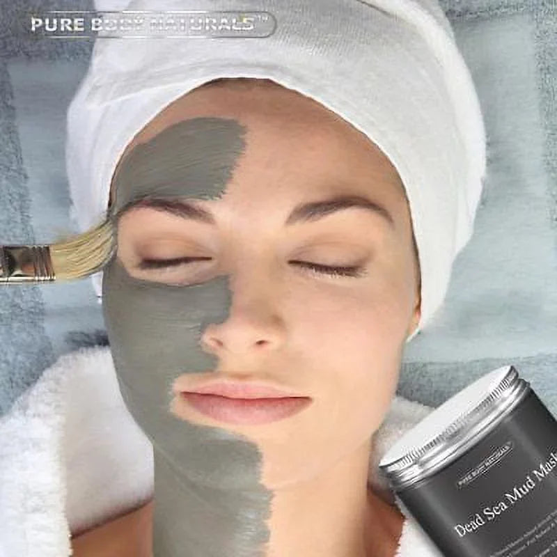 Dead Sea Mud Mask by Pure Body Naturals, 8.8oz Skin Cleanser for Unisex