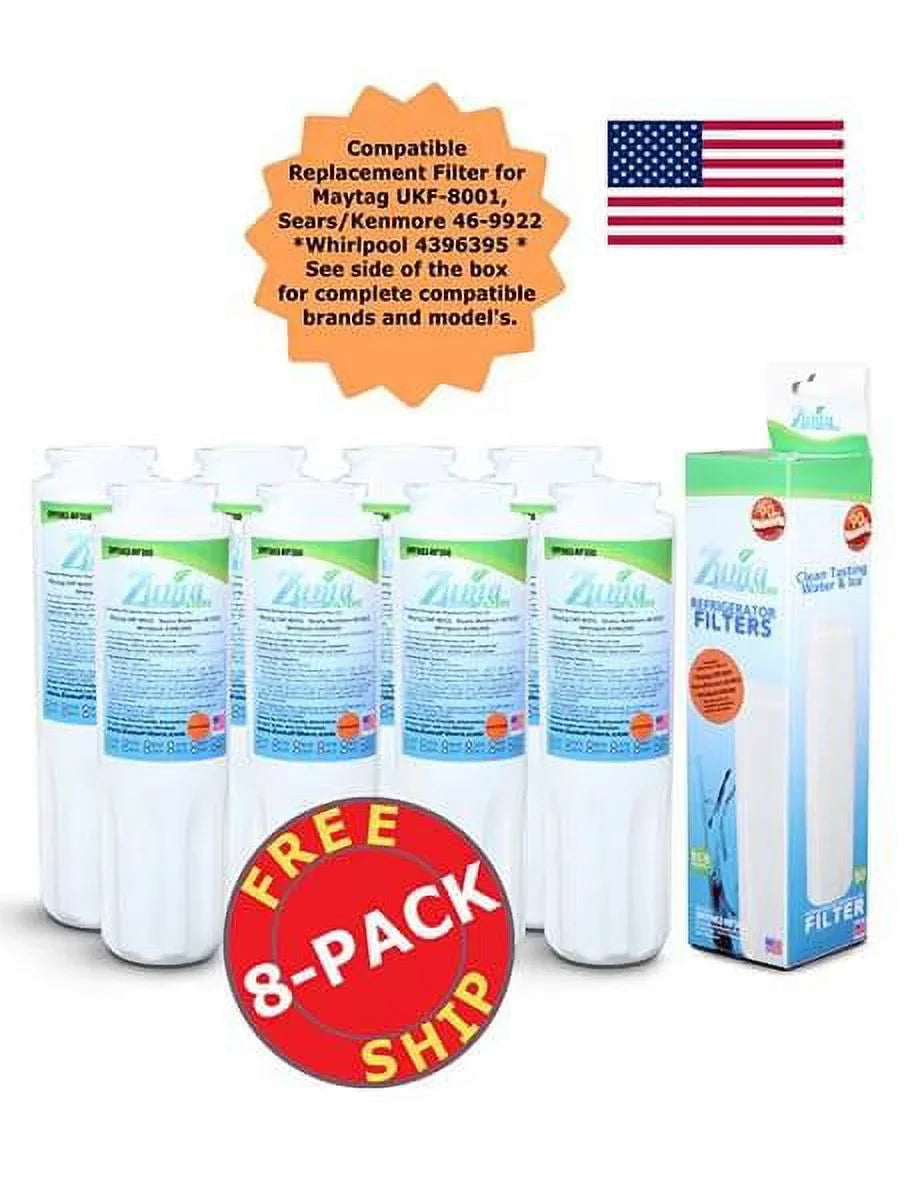 ZUMA Brand , Liquid and Ice Filter , Model # OPFM2-RF300 , Compatible with Maytag® 46-9006-200 - 8 Pack - Made in U.S.A.