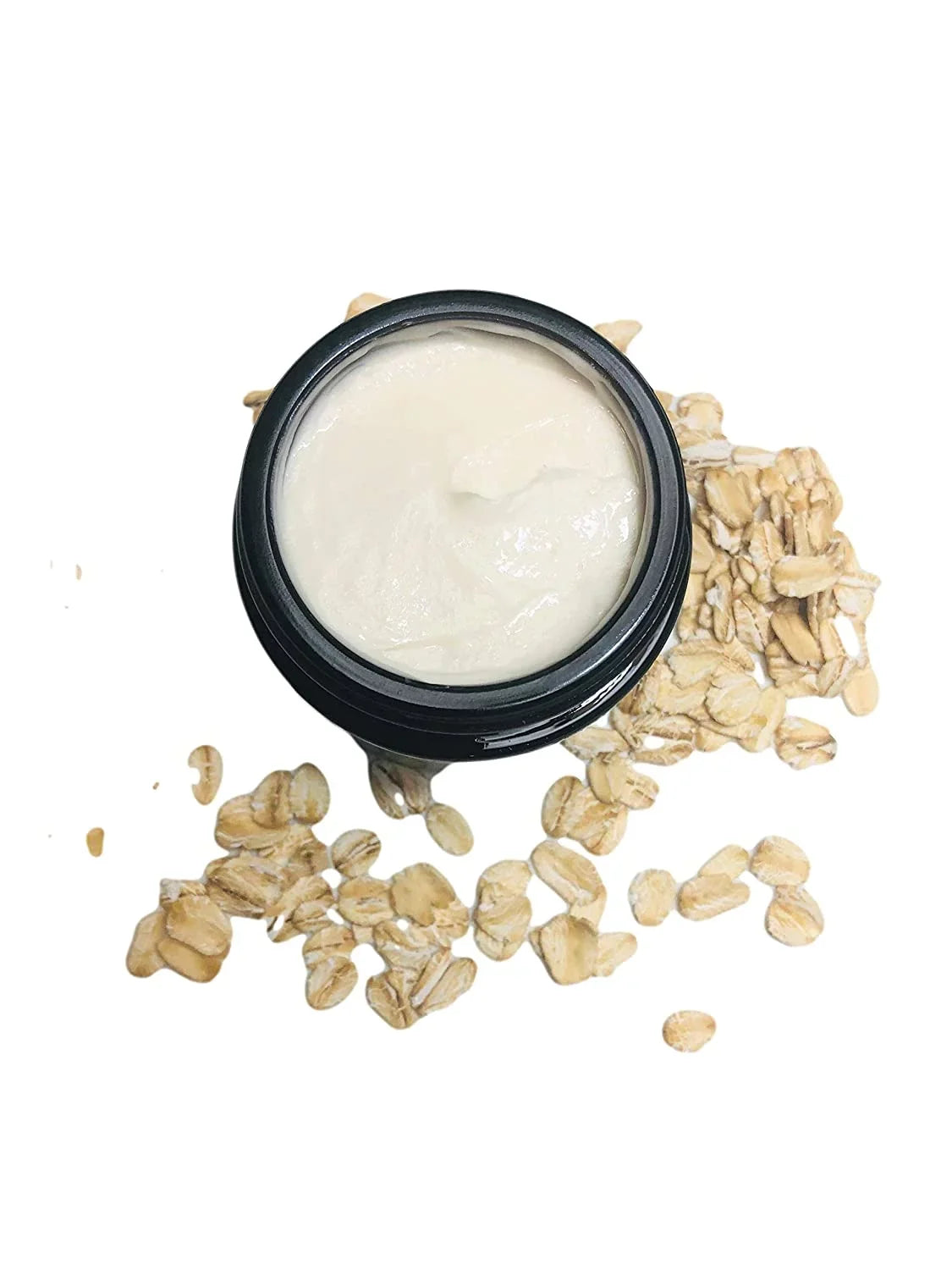 Organic Honey Oats Cream with Manuka Honey, Royal Jelly & Colloidal Oatmeal | Bee Moisturizing Cream | Face & Body Cream | All Ages, Skin Types | Anti Itch Cream | (2 oz glass jar)