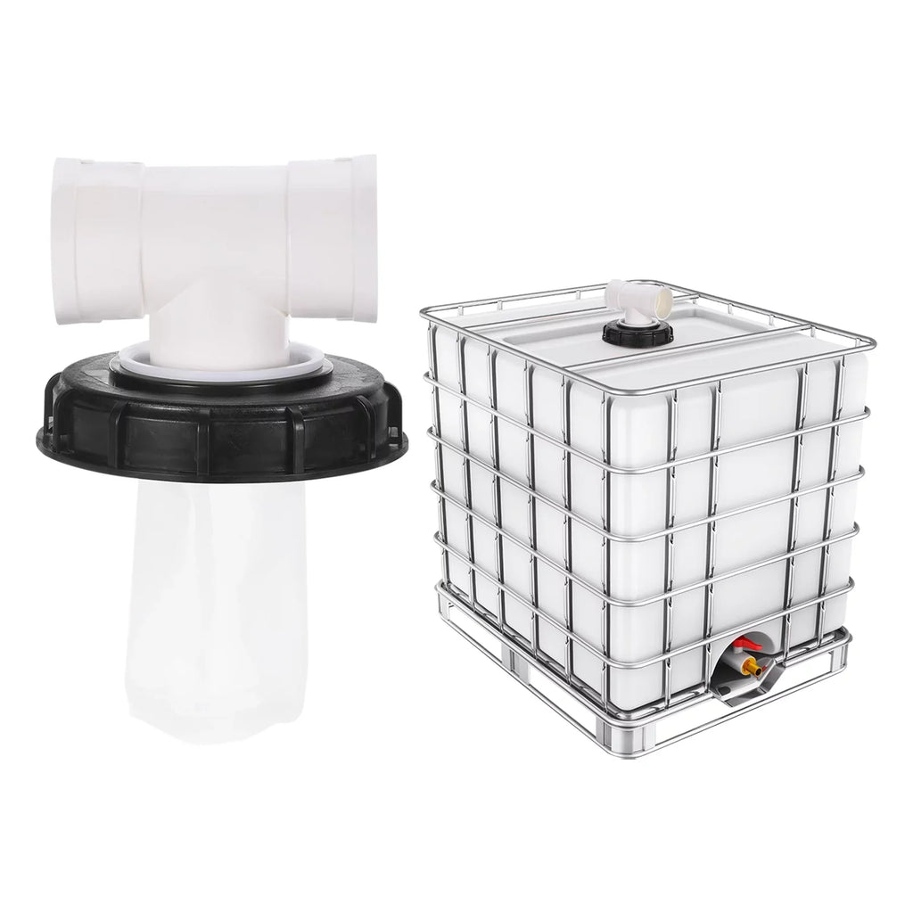 163mm IBC Lid Filter Cover T-Shaped Fluid Tank IBC Tote Cover with Washable Nylon Filter