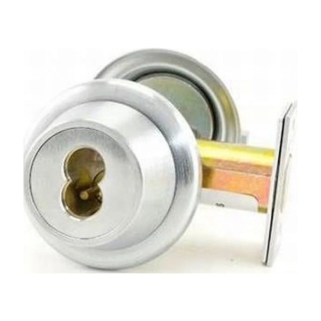 Stanley Best 8T27KSTK626 2.37 in. 8T Series Backset 7 Pin Standard Strike Less Core Single Cylinder Deadbolt, Satin Chrome
