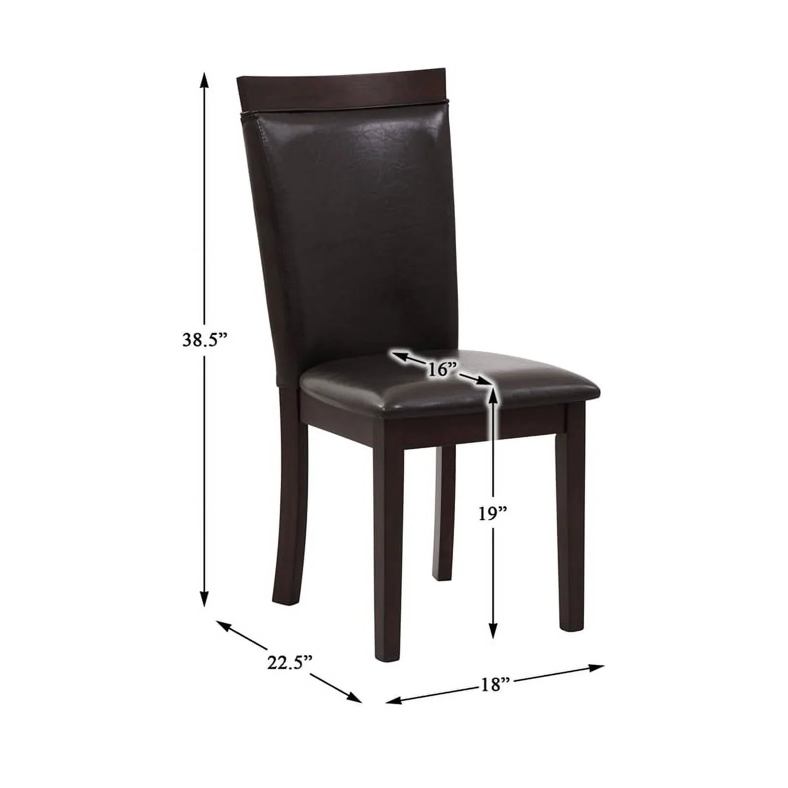 Lexicon Shankmen 5 Piece Wood Dining Set in Espresso