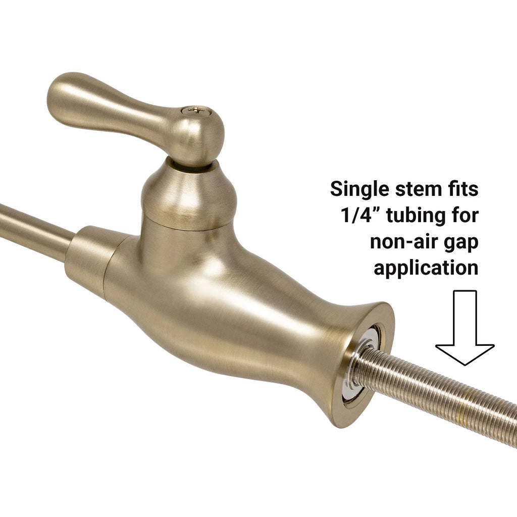 Metpure Liquid Filtration Faucet Champagne Gold Vase Style Non Air Gap Reverse Osmosis Drinking Fluid Dispenser With Faucet Wrench