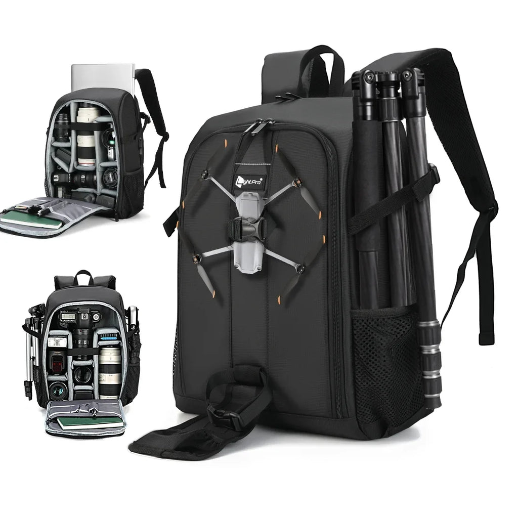 Big Capacity Photography Camera Fluid Shoulders Backpack Video Tripod DSLR Bag Drone Case w/ Rain Cover for Pentax