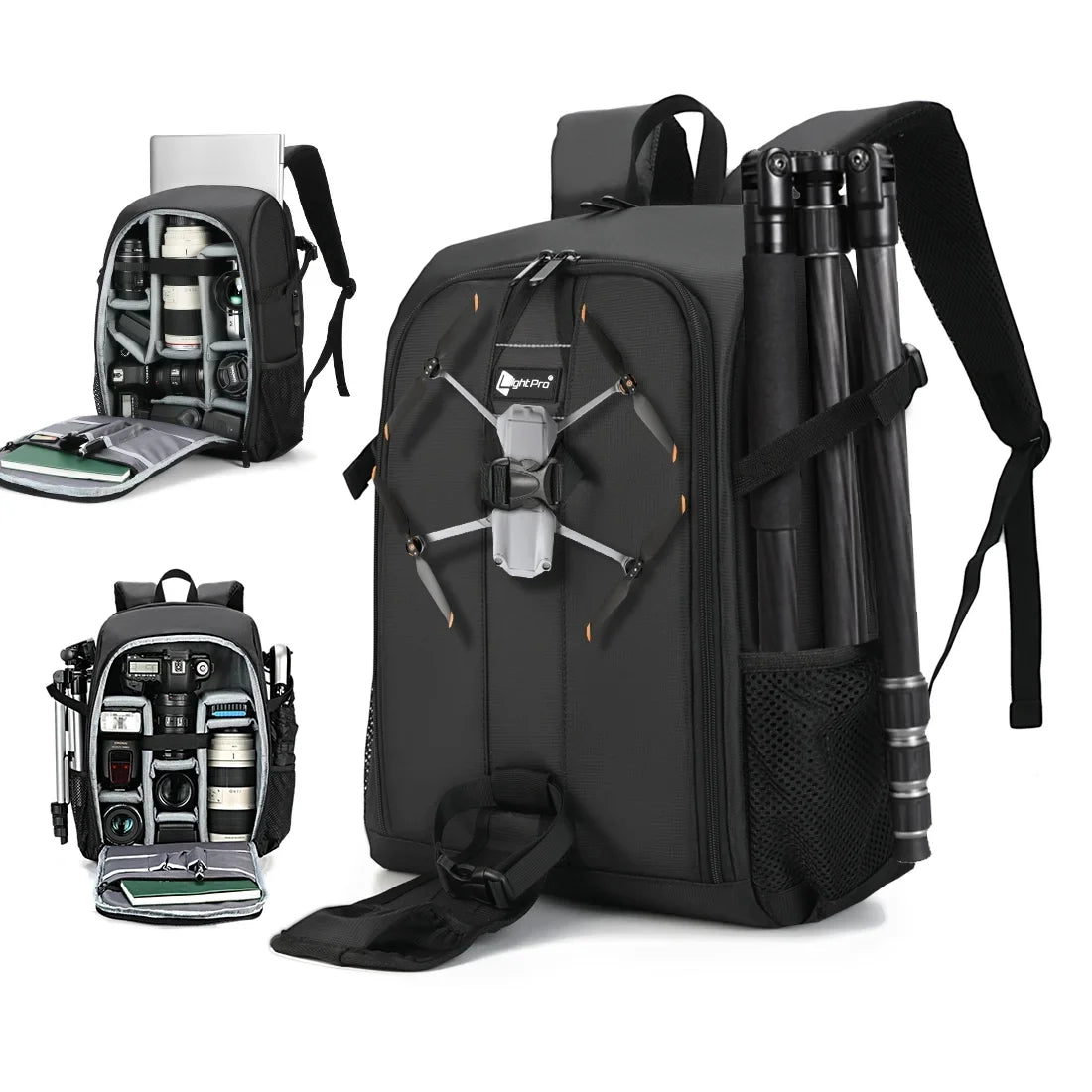 Big Capacity Photography Camera Fluid Shoulders Backpack Video Tripod DSLR Bag Drone Case w/ Rain Cover for Pentax