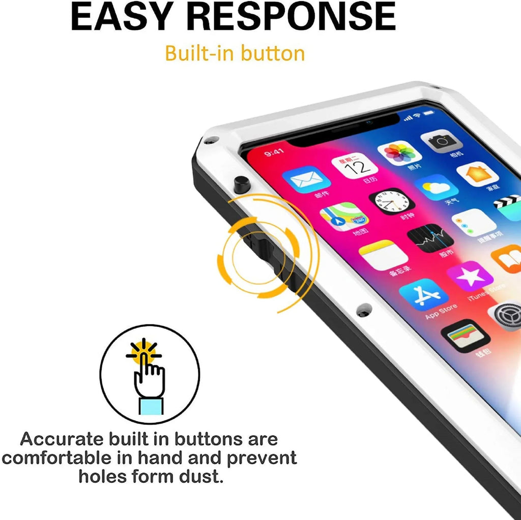Gorilla Glass Aluminum Metal iPhone 5 Case (Silver) Heavy Duty Military Grade Shockproof and Scratch Resistant Protection, Rugged Outdoor Travel