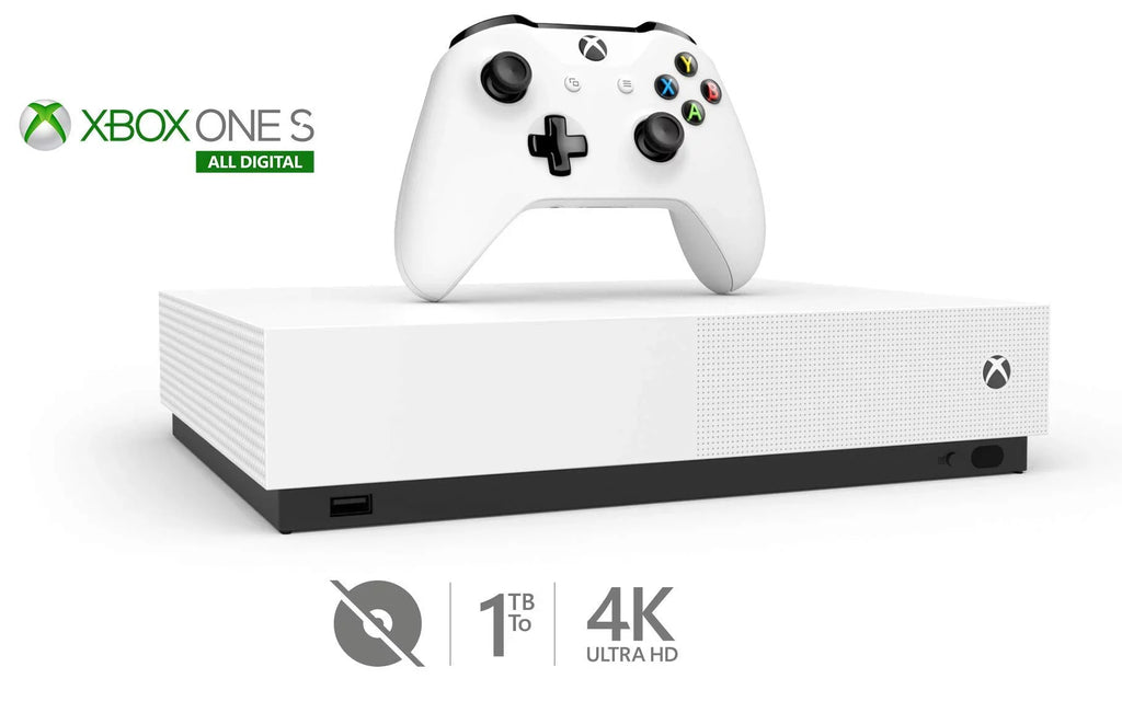 Restored Xbox One S 1TB AllDigital Edition Console with Xbox One Wireless Controller (Refurbished)