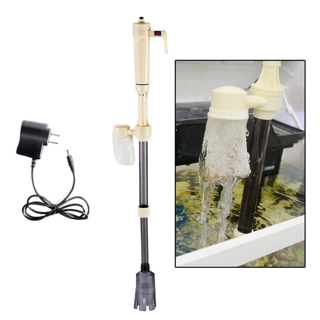 Automatic Gravel Cleaner, Electric Aquarium Cleaner Fluid Filter, Aquarium Vacuum Gravel Cleaner for Medium and Large Tanks