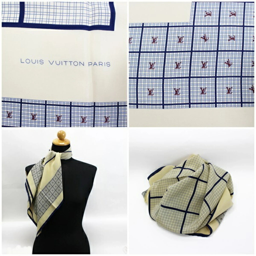 Pre-Owned Louis Vuitton Scarf Muffler Beige Women's (Good)