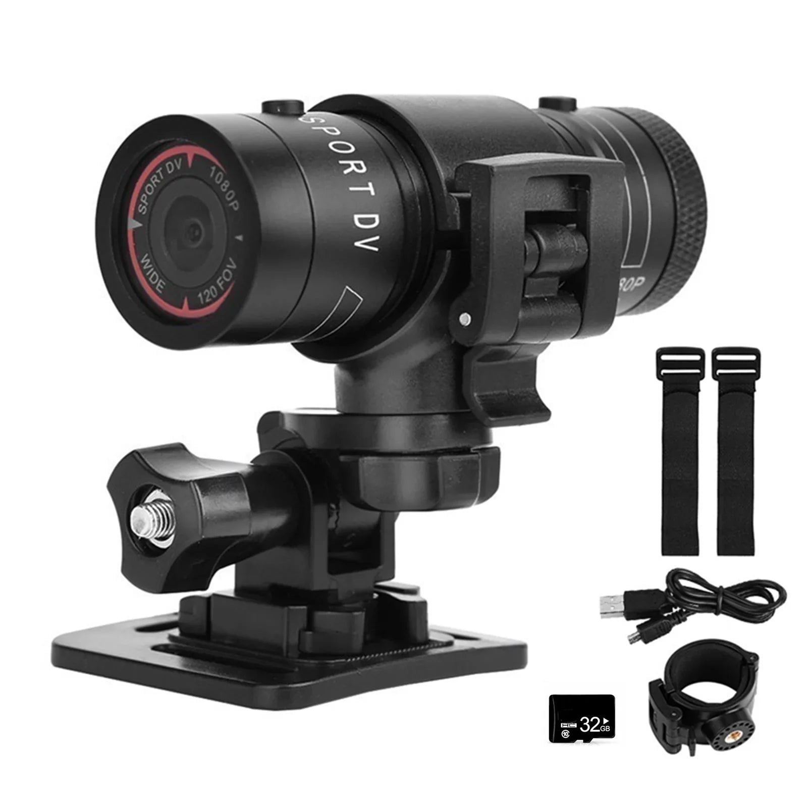 Tomshoo Camcorder for Bike Helmet Camera with 120° Wide Angle Lens, Liquid Camera
