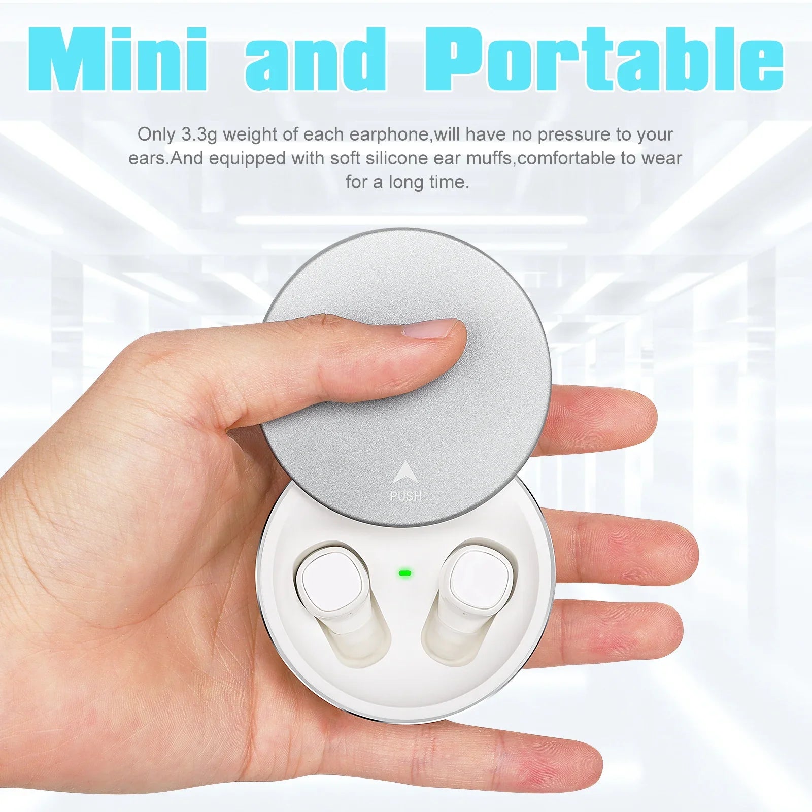 UrbanX X7 Sports Wireless Earbuds 5.0 IPX5 Liquid Touch Control True Wireless Earbuds with Mic Earphones in-Ear Deep Bass Built-in Mic Bluetooth Headphones For HTC Desire 20 Pro