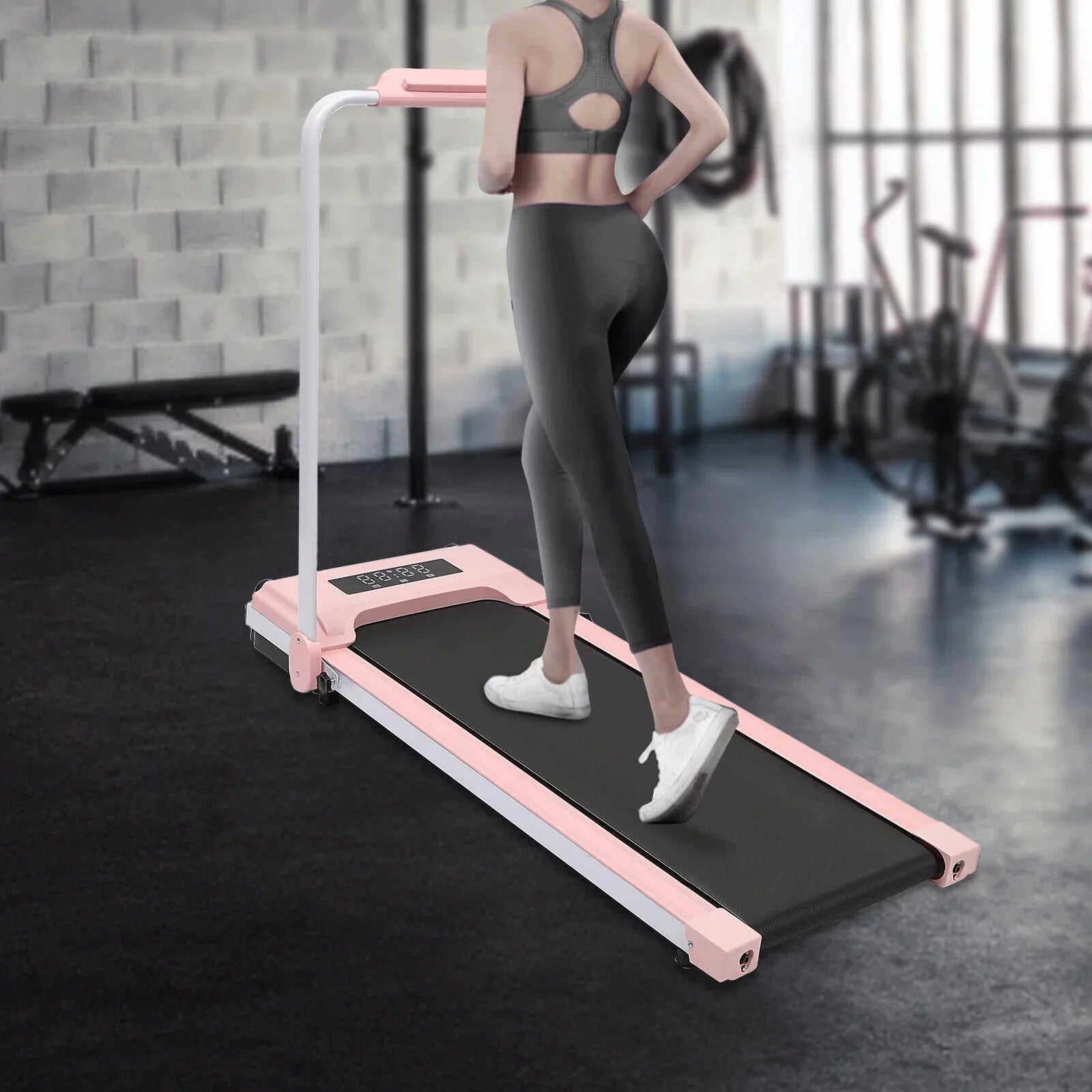 Electric Treadmill Jogging Walking Exercise Machine Under Desk w/Remote 2 In 1