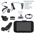 ONEMAYSHIP 3 Channel Dual Dash Cam Front Rear 4K/2.5K+1080P 3.16" Full HD Night Vision Wide Angle WDR 24H Parking Mode Support 256GB Max