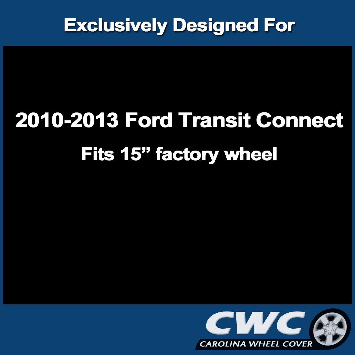 Premium Hubcap Set for Ford Transit Connect 2010, 2011 2012, 2013 - Replacement 15-inch Wheel Covers (4-Pack)