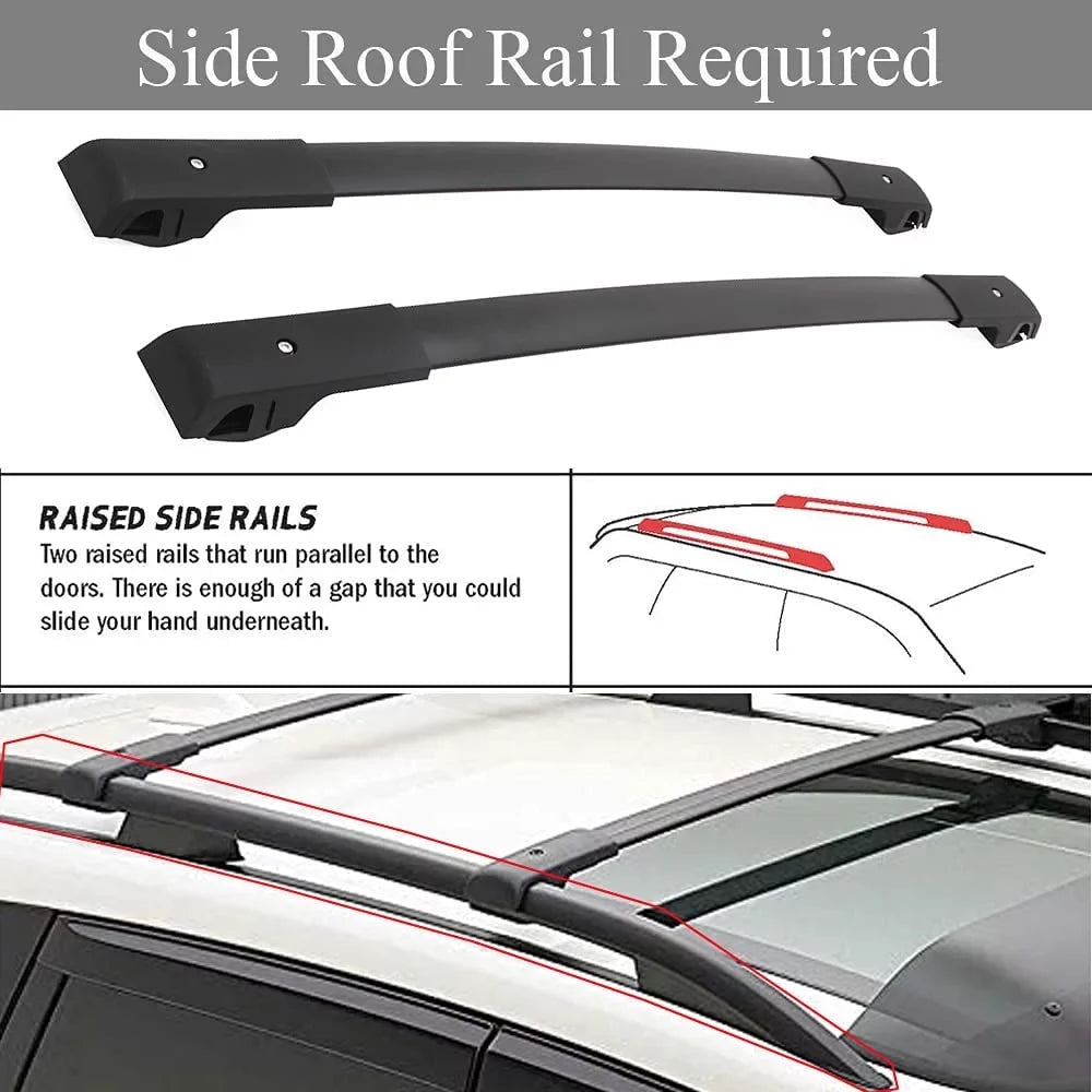 NIXFACE Cross Bars Roof Rack Fit for Jeep Cherokee 2014 - 2023 Luggage Rack Crossbar Cargo Carrier with Side Rails
