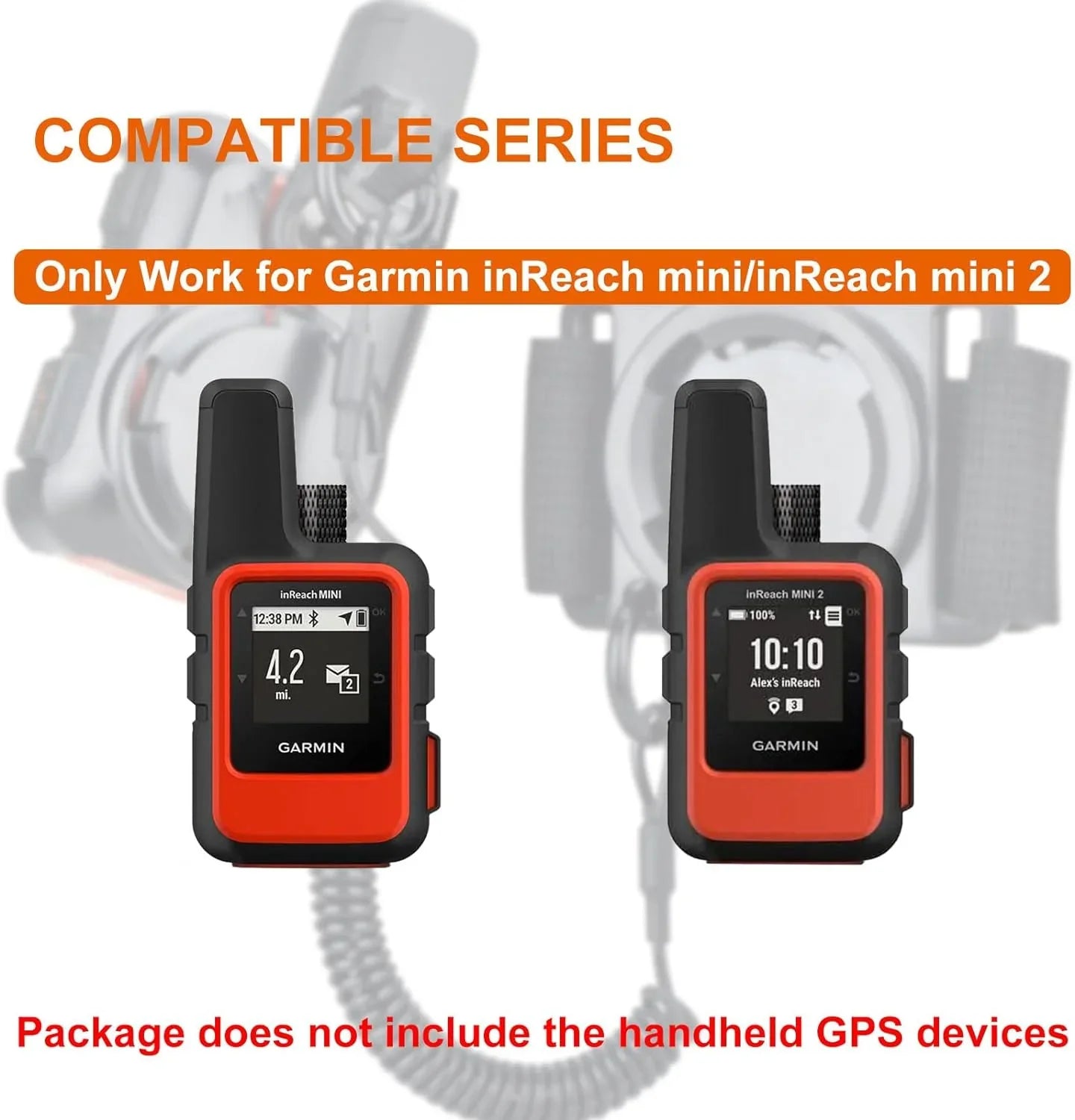 Backpack Tether for Garmin inReach Mini/inReach Mini 2 Handheld GPS - Garmin Backpack Mount (Not for Other