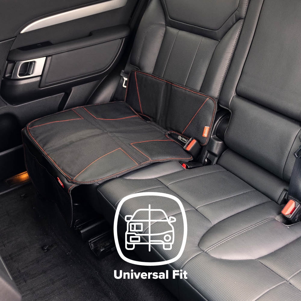 Diono Super Mat 2 Pack Car Seat Protector, Crash Tested, Fluid Resistant, Black