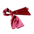 Blancho Deep Pink Lovely BOW & Heart & Blosom Design Romantic Comfy Silk Scarf/Wrap/Shawl(Large)