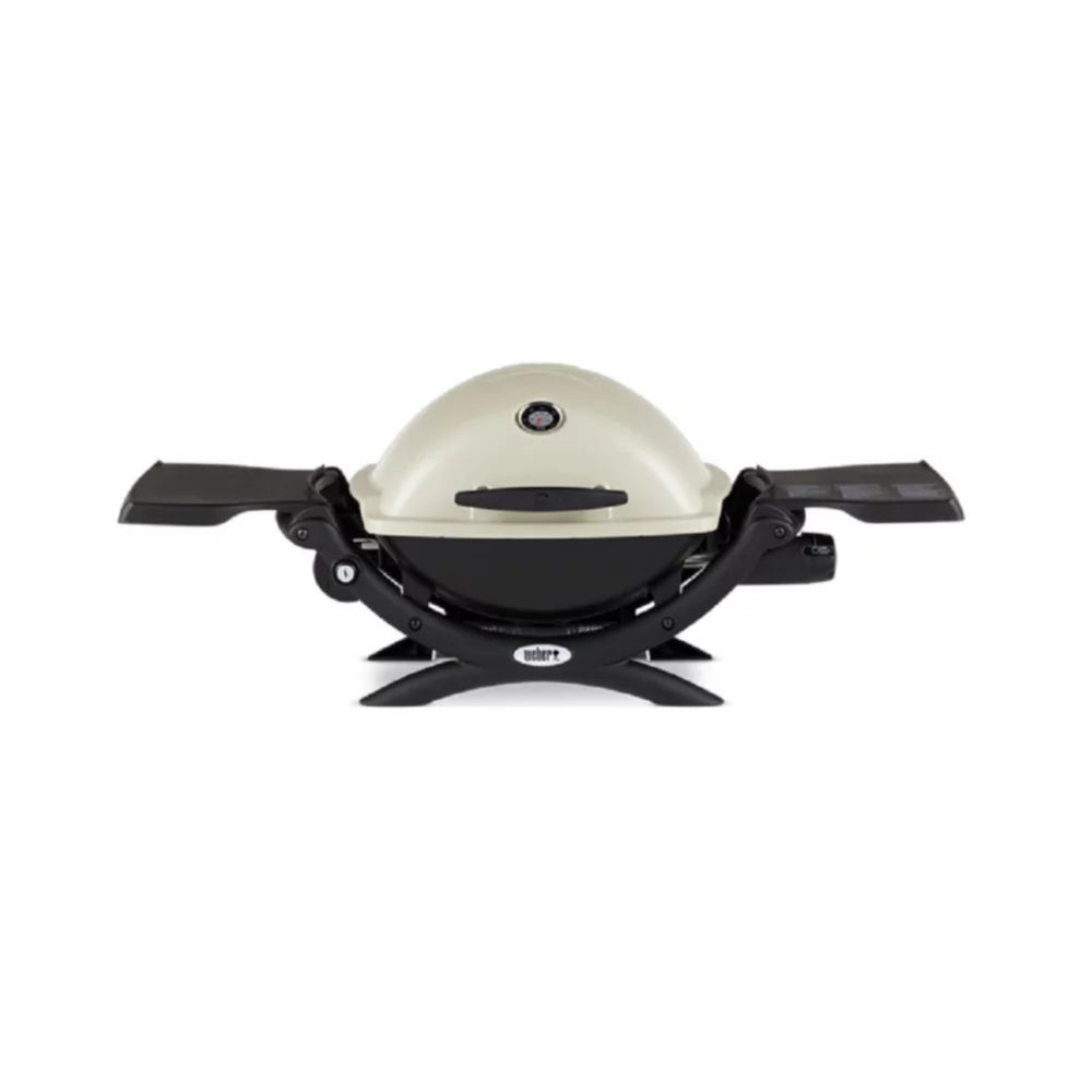 Weber Q1200 Liquid Propane Grill (Titanium) Starter Bundle