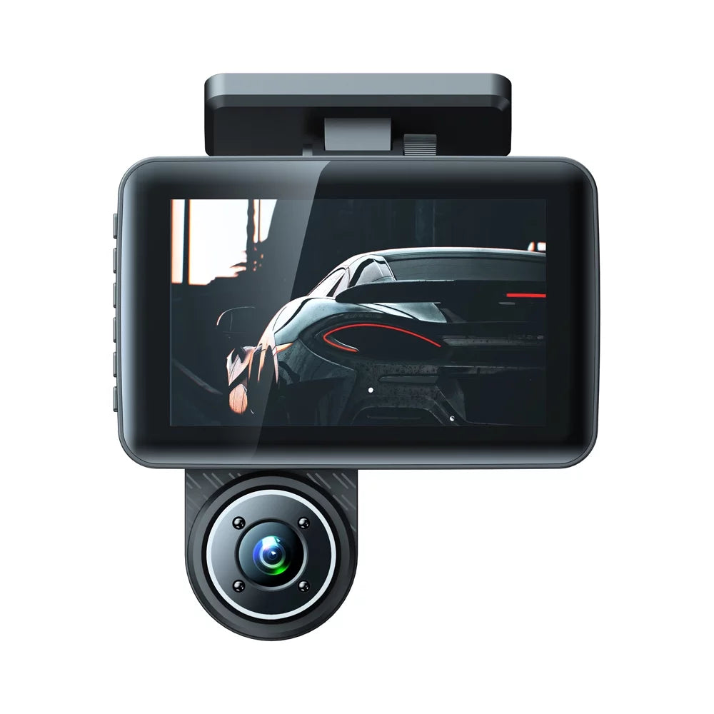 moobody 3 Cameras Dash Cam 4in Clear Car Rearview Mirror Car Video Recording Camcorder Wide Angle Car Camera Recorder Auto Safety Driving Recorder